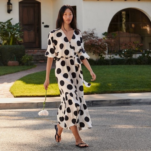 Hu0026M | Dresses | Hm Conscious Polka Dot Dress Size M Nwt | Poshmark